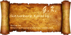 Guttenberg Katalin névjegykártya