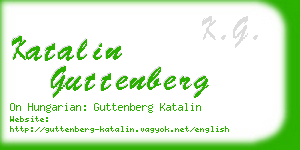 katalin guttenberg business card
